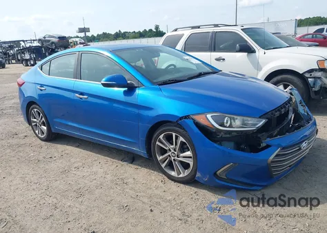 2017 Hyundai Elantra Limited z USA, uszkodzony, nr VIN 5NPD84LF8HH114893